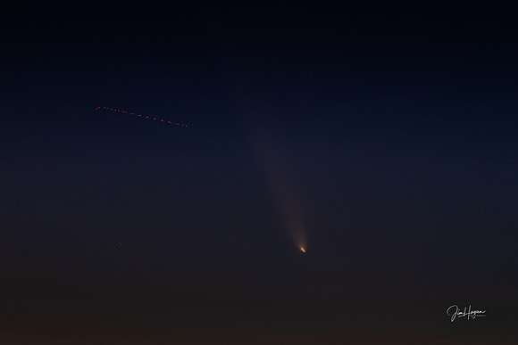 2024 Sunset and Comet at Hampton Harbor 10-12-6057-2